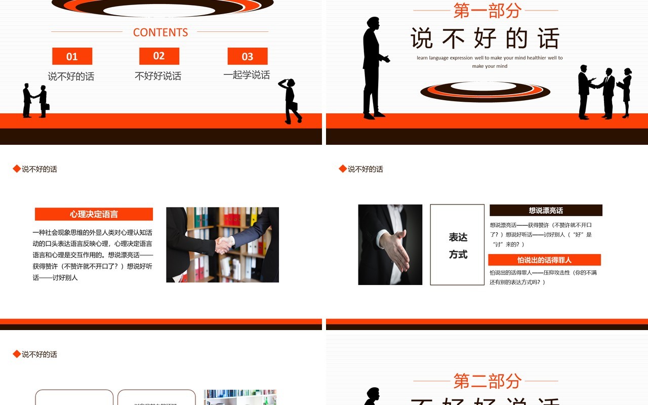 沟通与倾听学好语言表达让心理更健康动态PPT模板