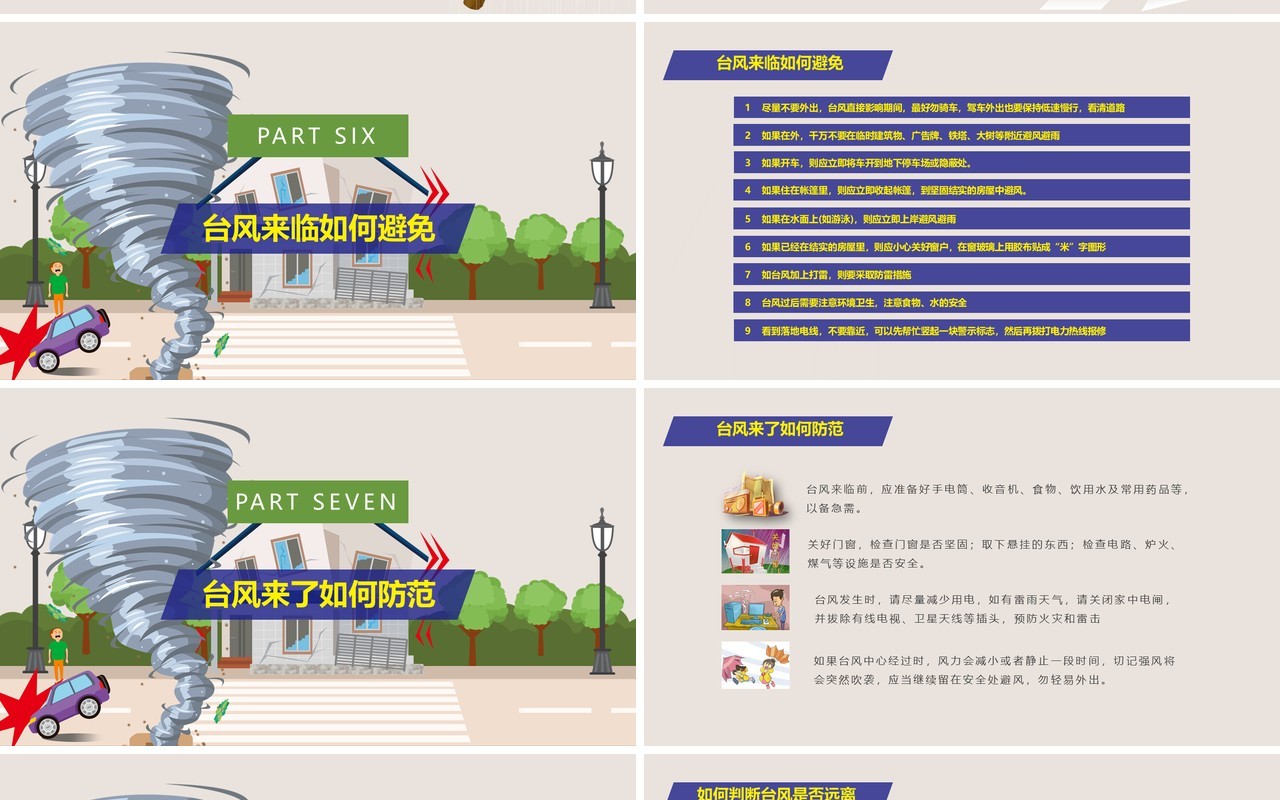防台风安全教育培训课件PPT模板
