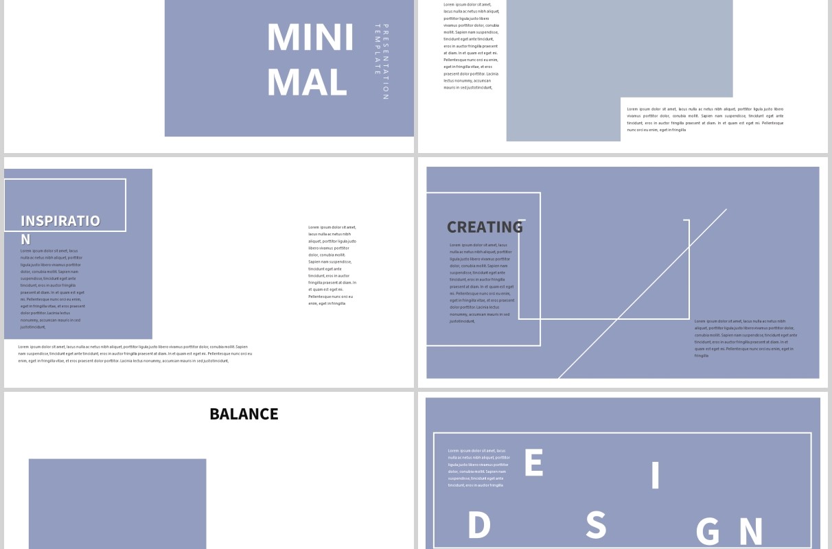 现代简约PPT模板版式设计Minimal Modern Powerpoint
