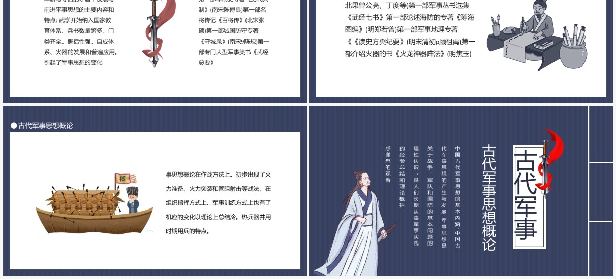 中国古代军事思想概论动态PPT模板