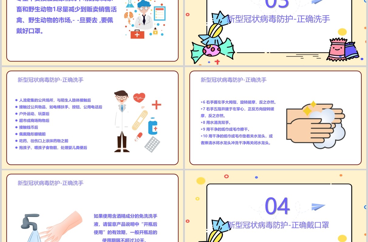 新型冠状病毒肺炎儿童安全教育班会PPT课件模板