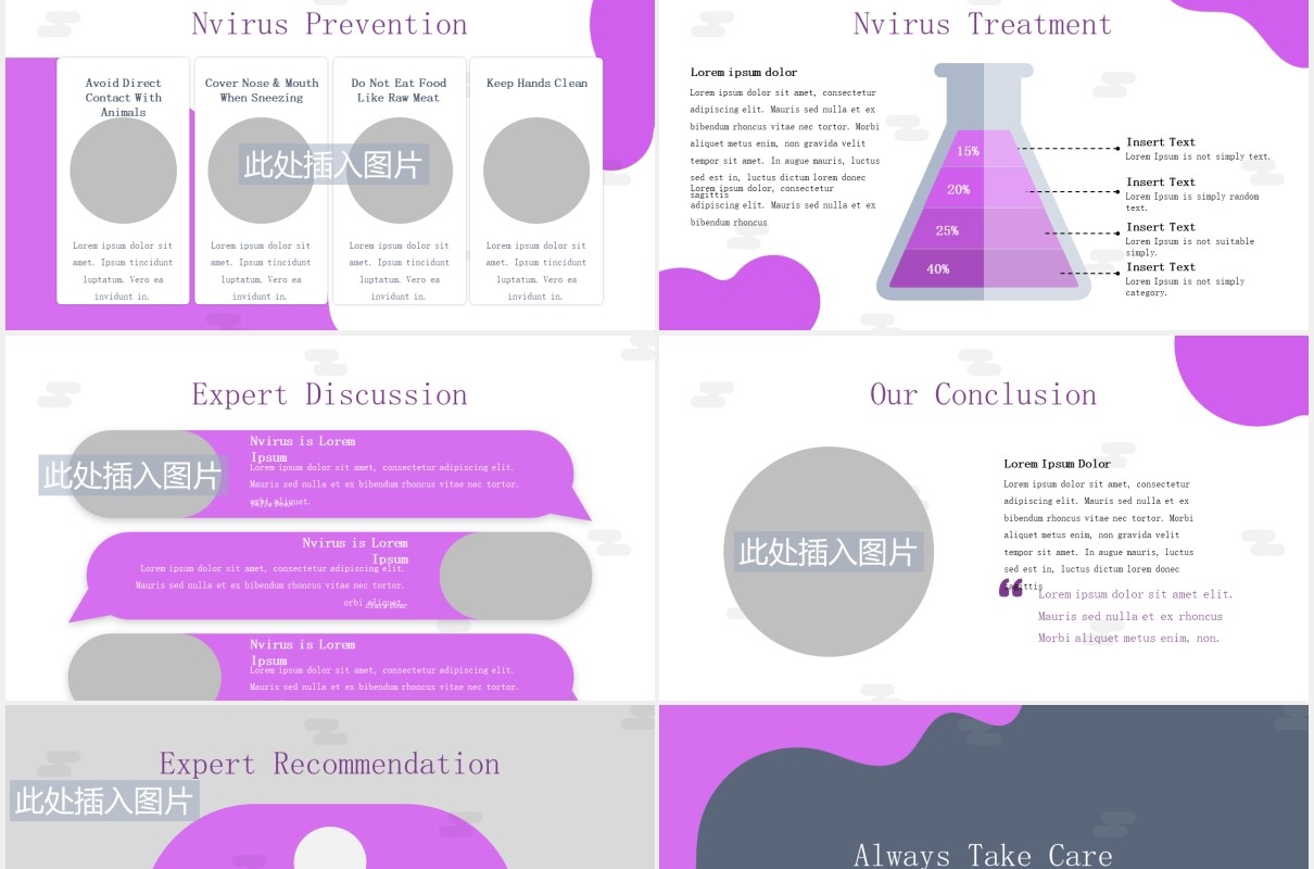 疾病病毒医疗医院医生PPT模板NVirus - Disease Powerpoint Template