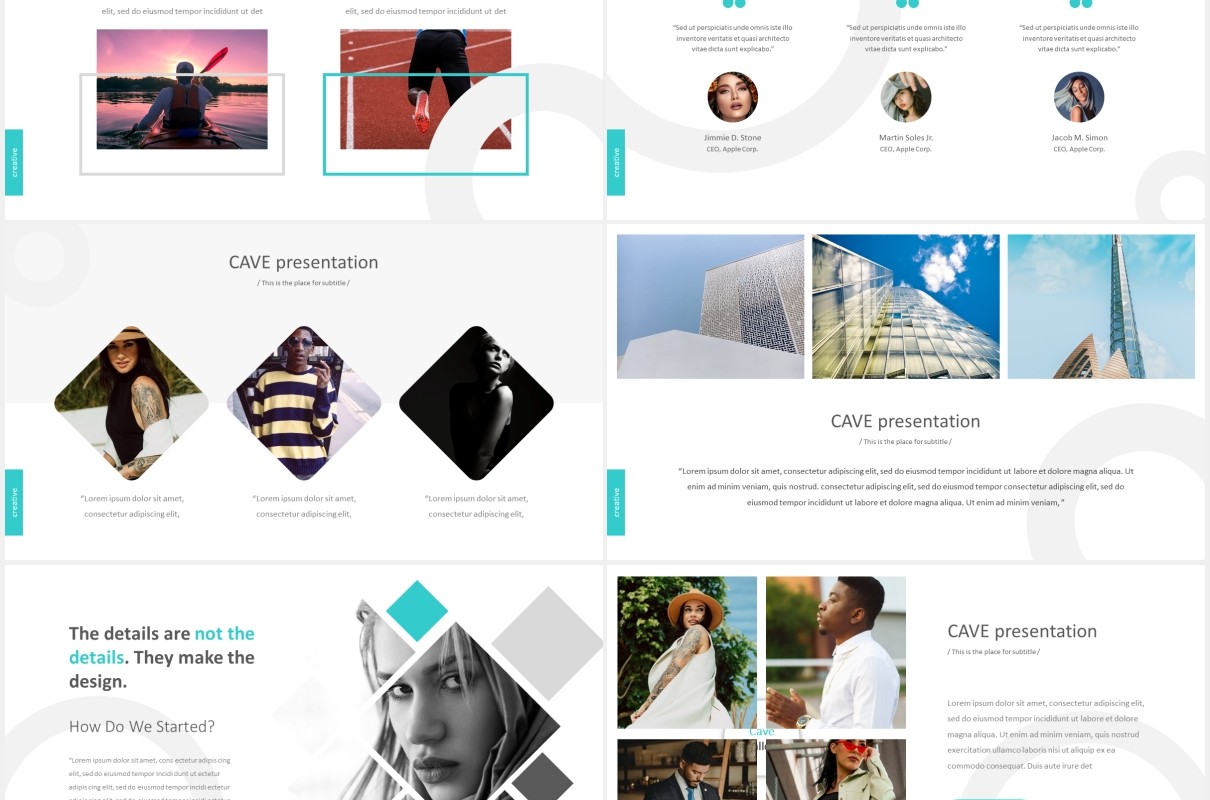 简约商务工作报告总结PPT数据图表模板素材cave powerpoint template