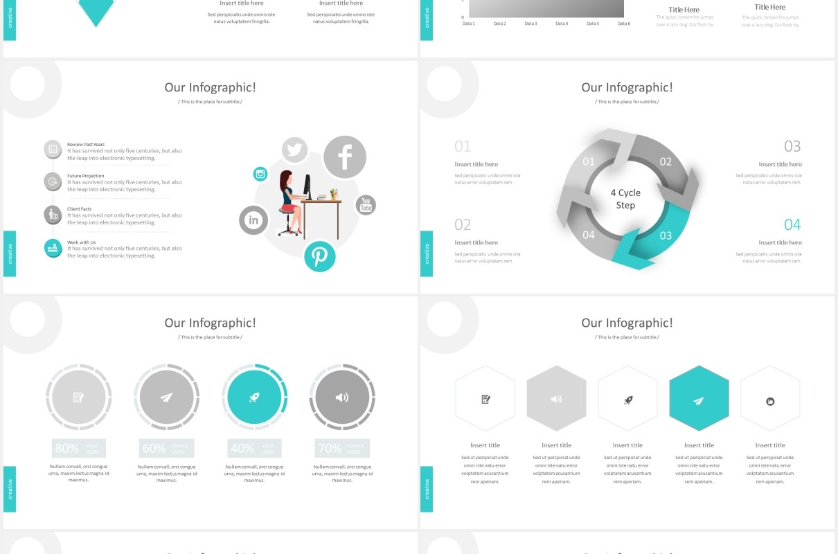简约商务工作报告总结PPT数据图表模板素材cave powerpoint template