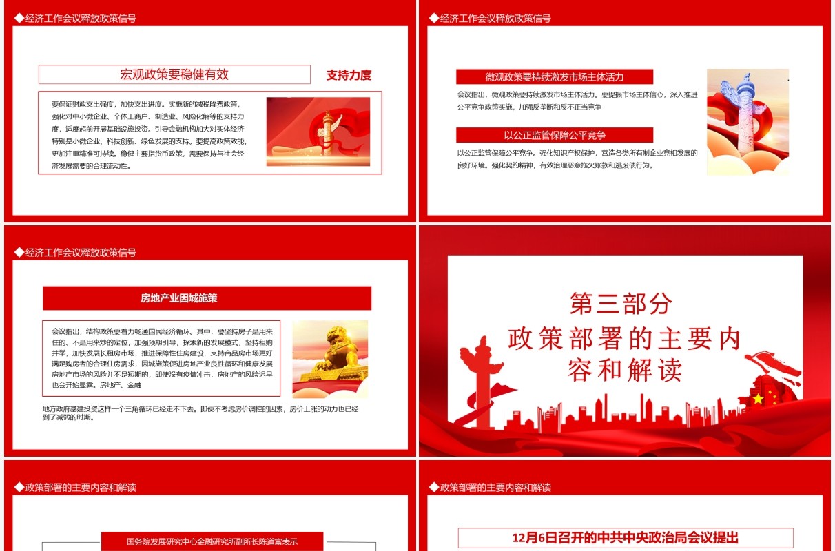 全面深入学习贯彻中央经济工作会议精神正确认识和把握重大理论和实践问题动态PPT模板