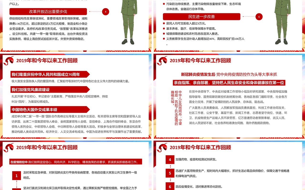 十三届全国两会政府工作报告党建PPT模板