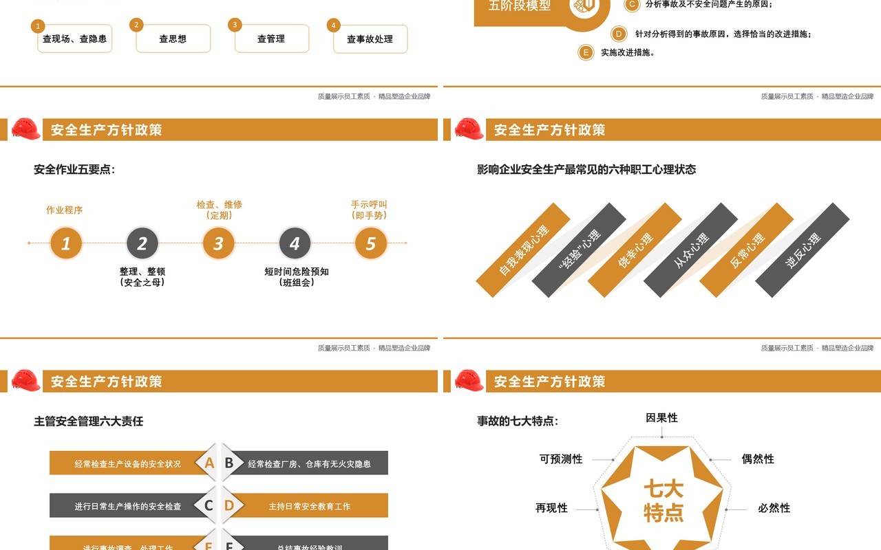 灰色安全培训安全生产PPT模板