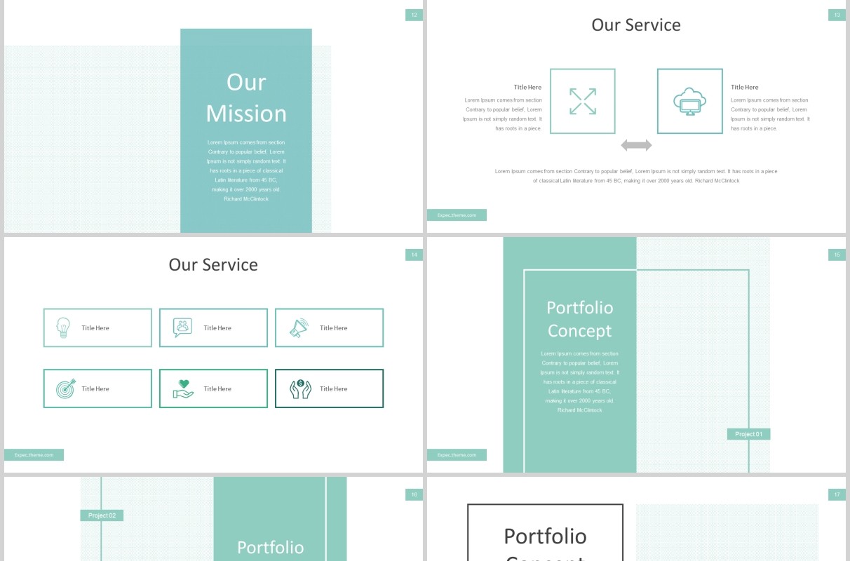 公司宣传历史时间轴PPT模板版式设计Expec - Powerpoint Template