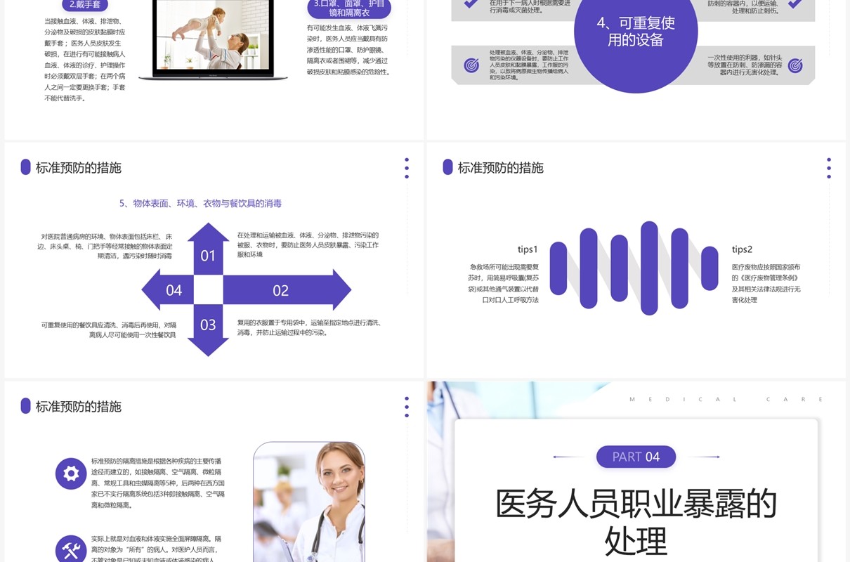 医务人员职业暴露预防及处理PPT模板