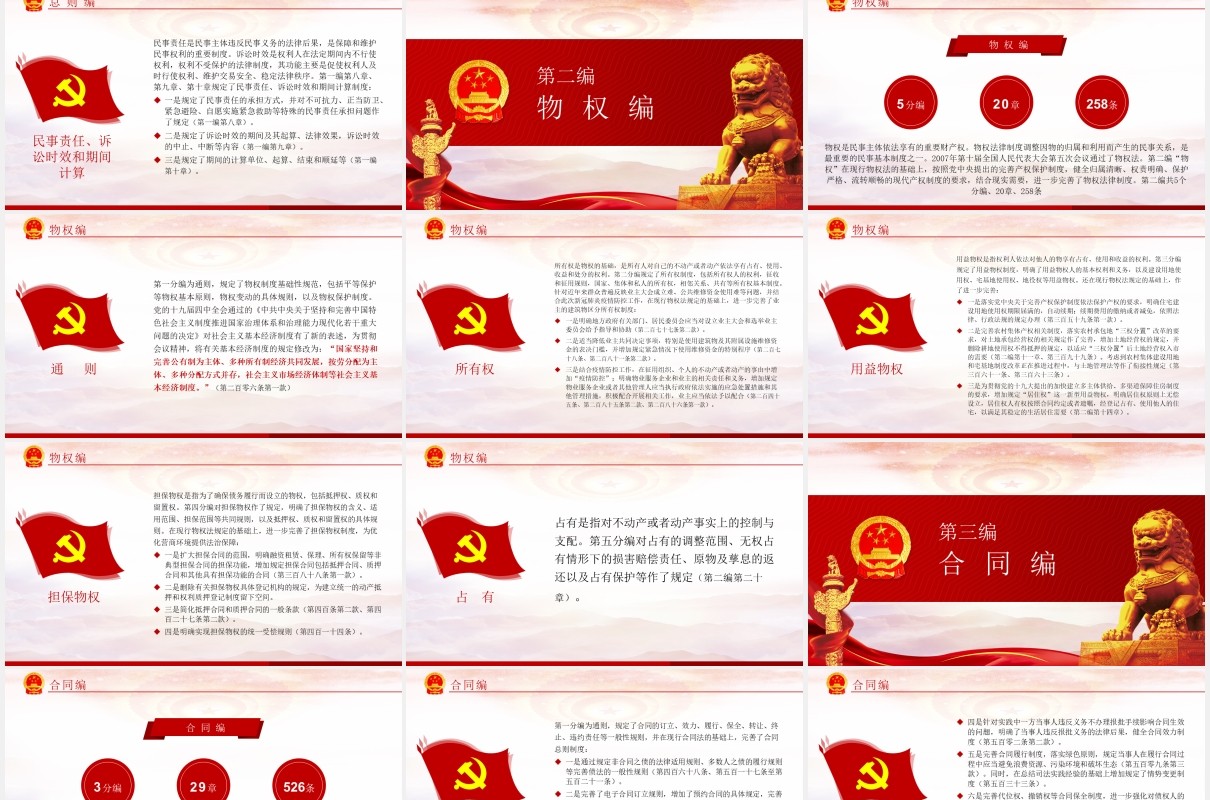中华人民共和国民法典学习解读党建党课PPT模板