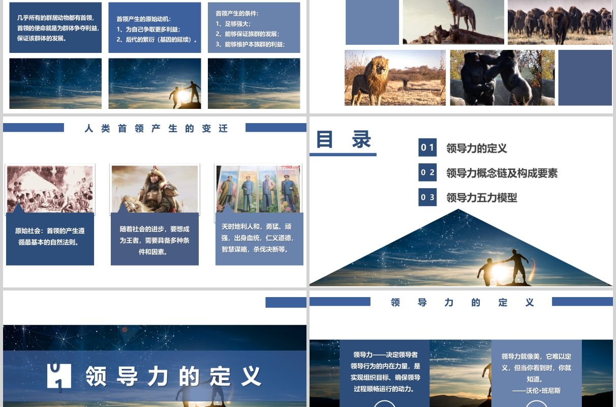 企业文化公司团队建设基层管理员工领导力之五力模型培训PPT模板