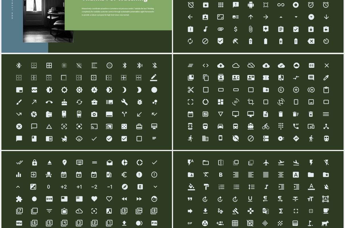 绿色商业咖啡店宣传介绍PPT模板Leoma-Coffee Shop Powerpoint