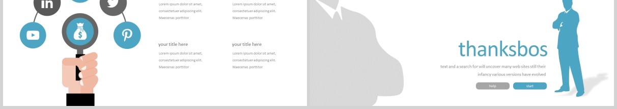 蓝色公司团队介绍工作汇报PPT信息图表模板bossque powerpoint template