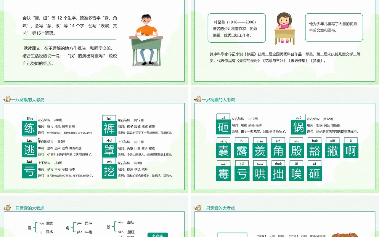 一只窝囊的大老虎动态PPT课件模板