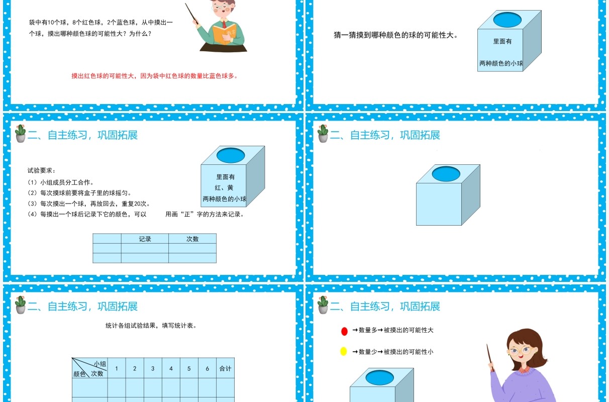 部编版五年级数学上册可能性的大小课件PPT模板