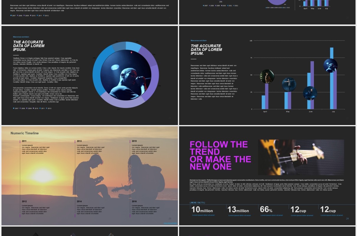 黑色时尚风格宣传介绍PPT模板Moda - Fashion & Style Powerpoint Template