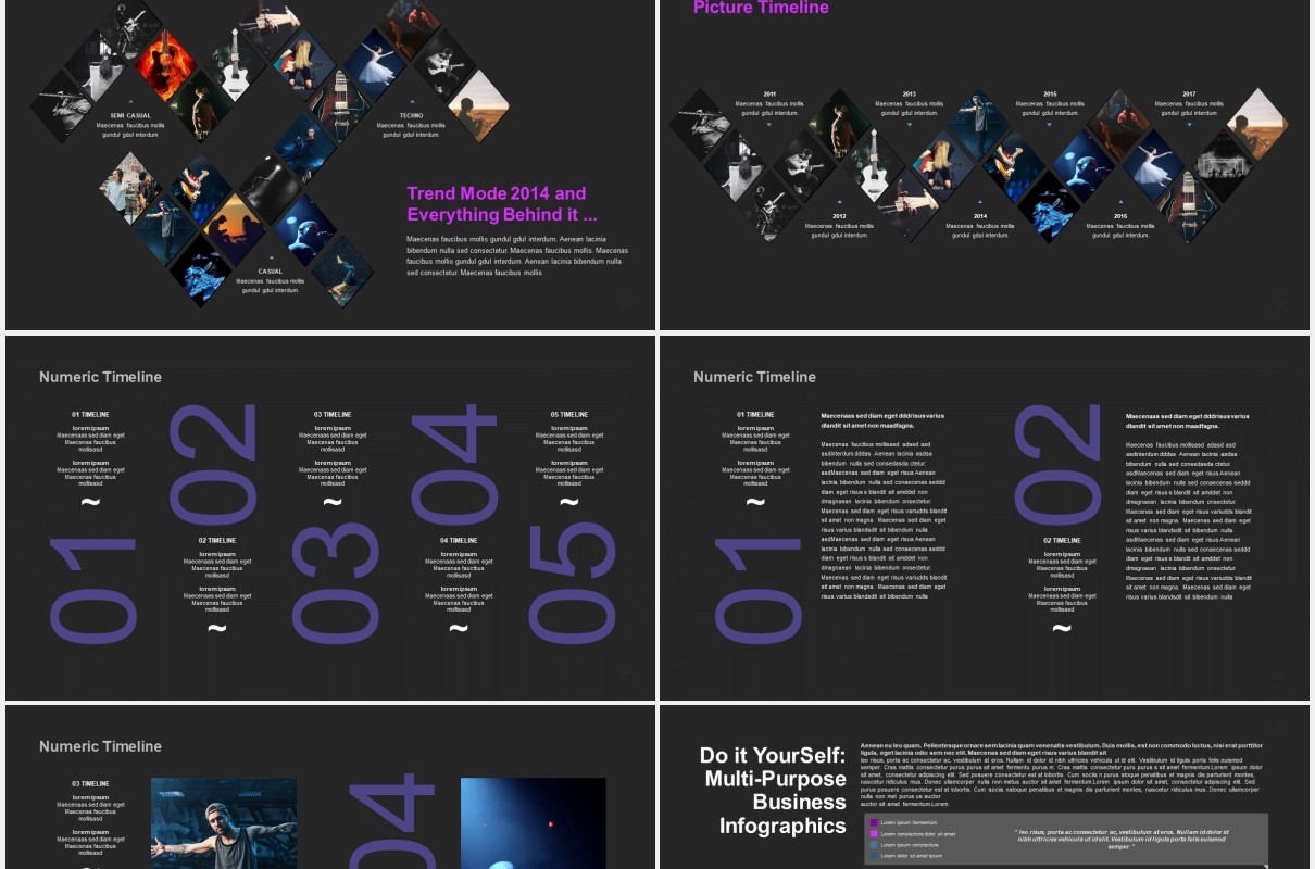 黑色时尚风格宣传介绍PPT模板Moda - Fashion & Style Powerpoint Template