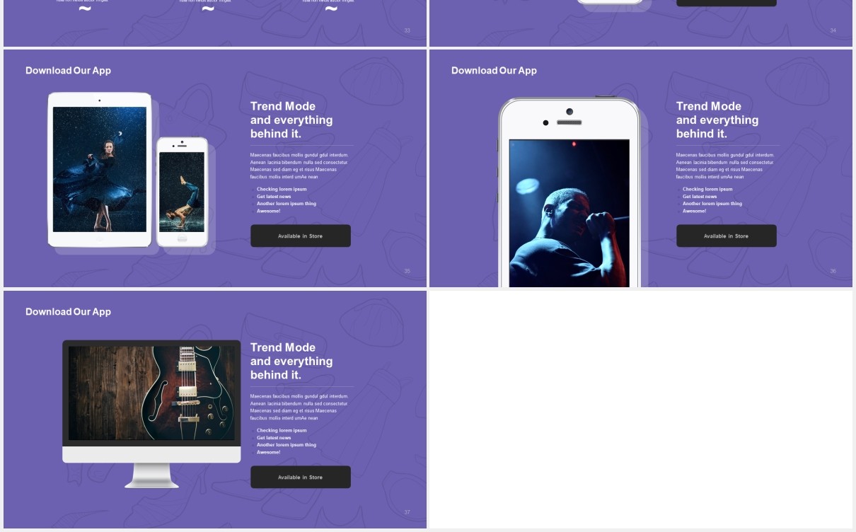 黑色时尚风格宣传介绍PPT模板Moda - Fashion & Style Powerpoint Template