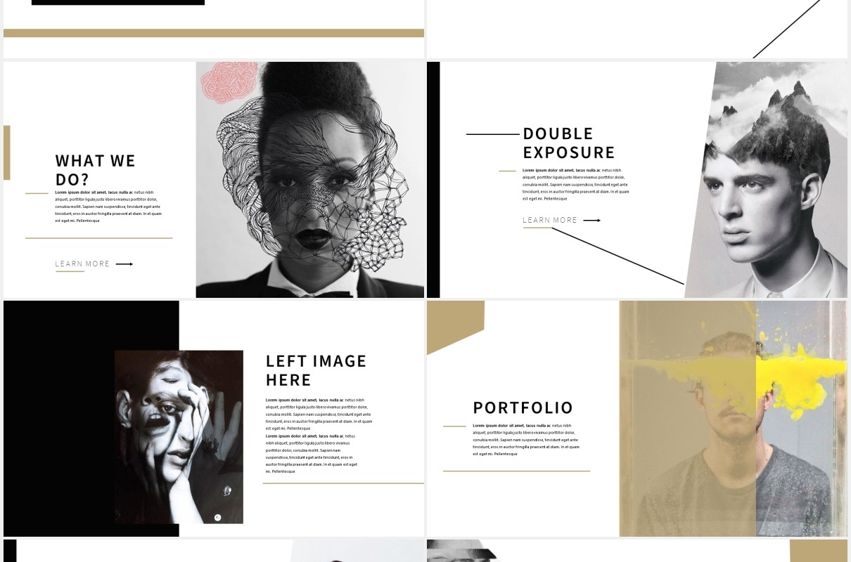 清新简约工作图片展示PPT模板Workspace Clean Powerpoint