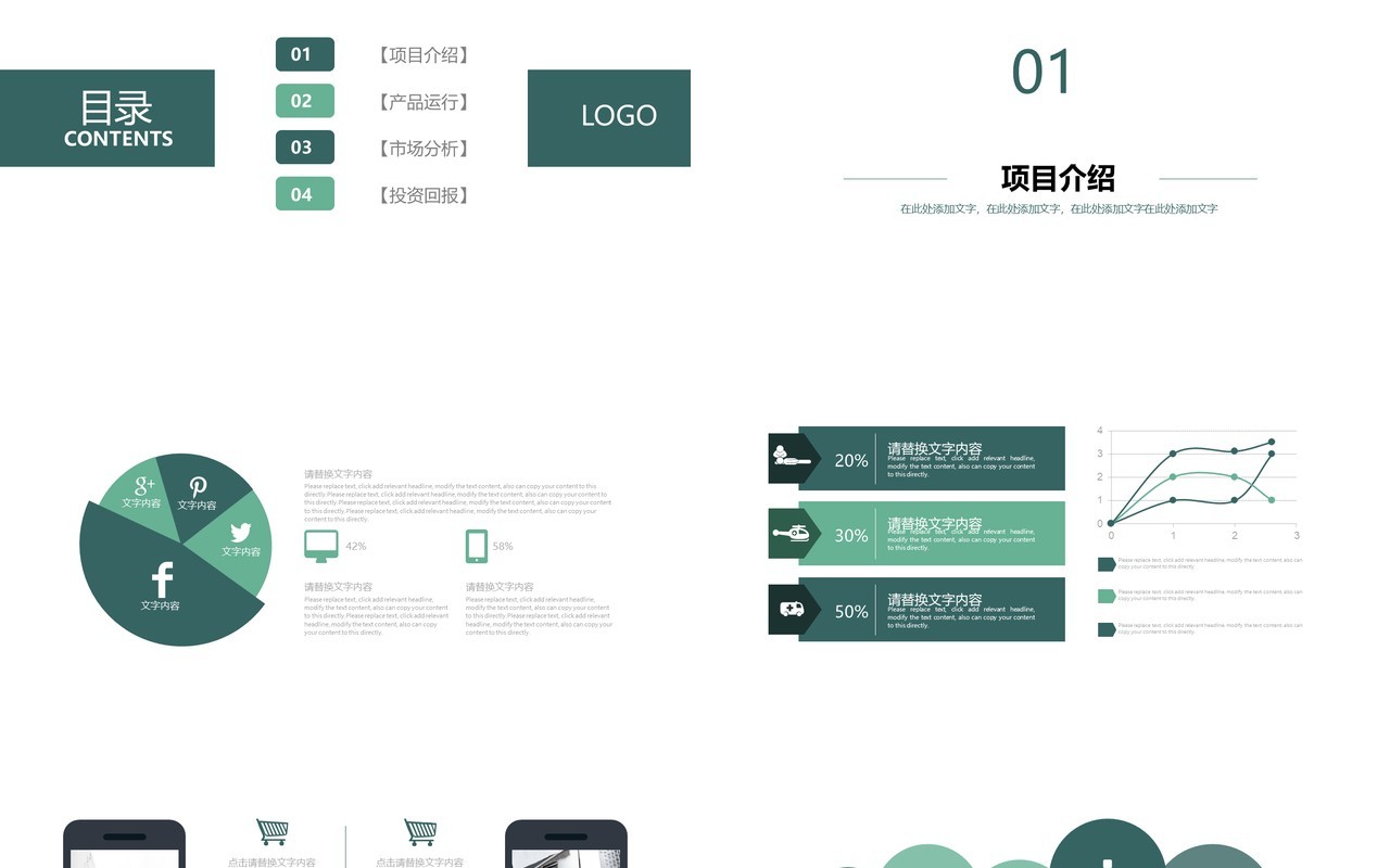 简约2020商业融资创业计划书PPT模板