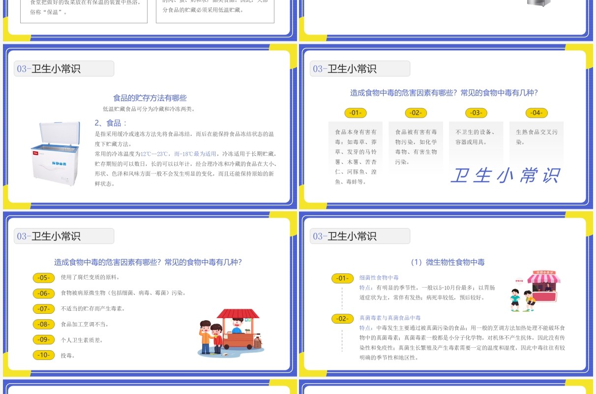 蓝色卡通风世界卫生纪念日知识介绍PPT模板