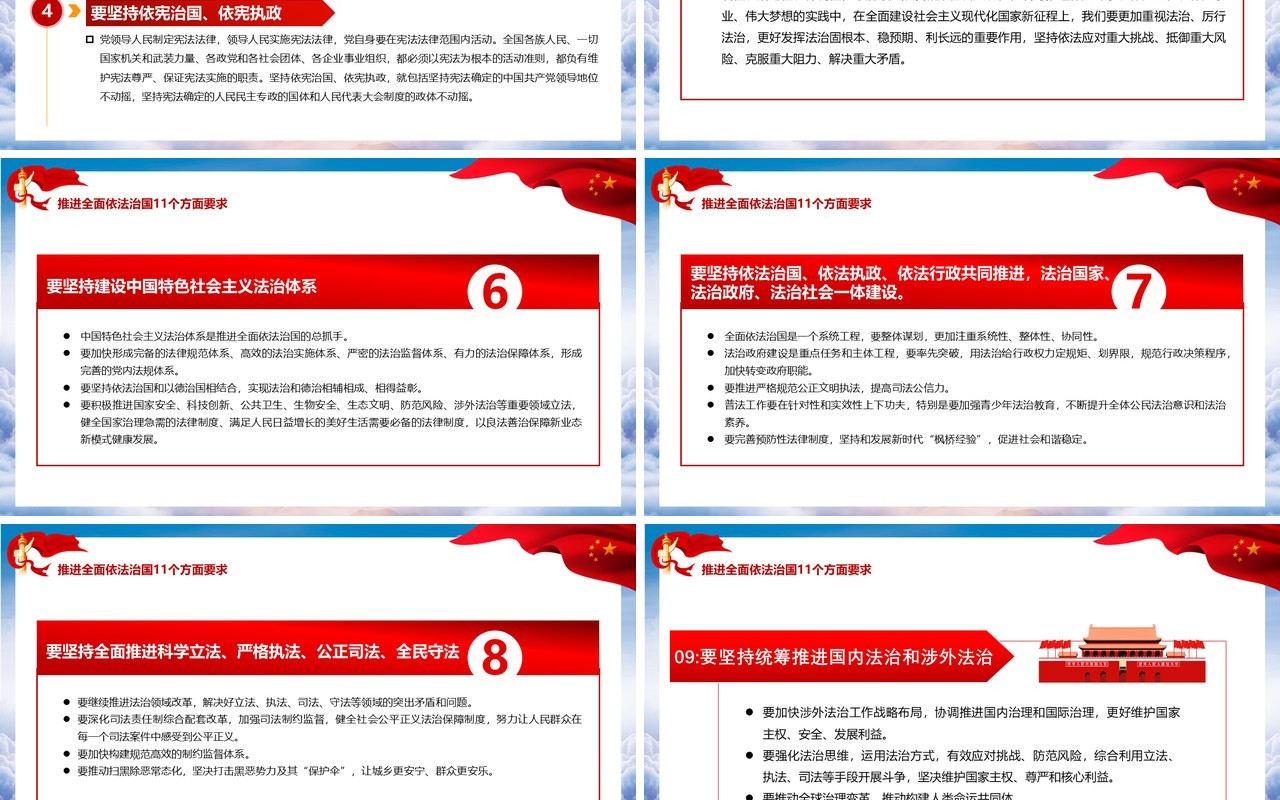 党政风全面依法治国坚定不移走中国特色社会主义法制道路PPT模板