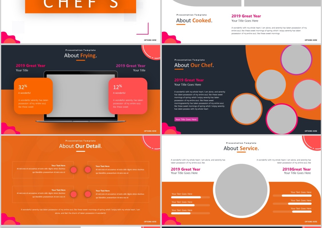 厨师美食餐饮PPT模板Chef's Powerpoint Template
