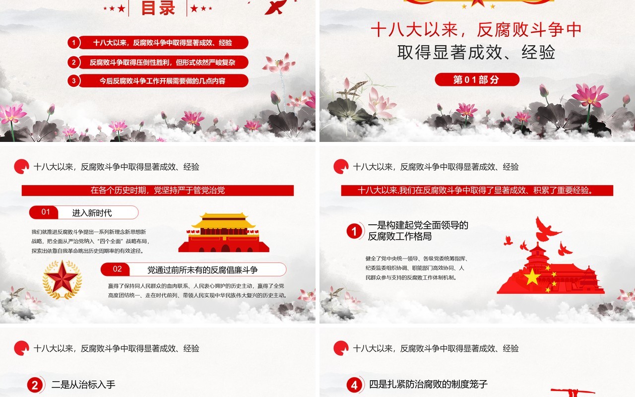 全面打赢反腐败斗争攻坚战持久战PPT模板