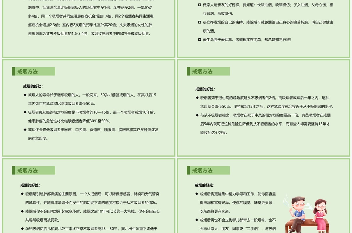 绿色控烟培训课件PPT模板