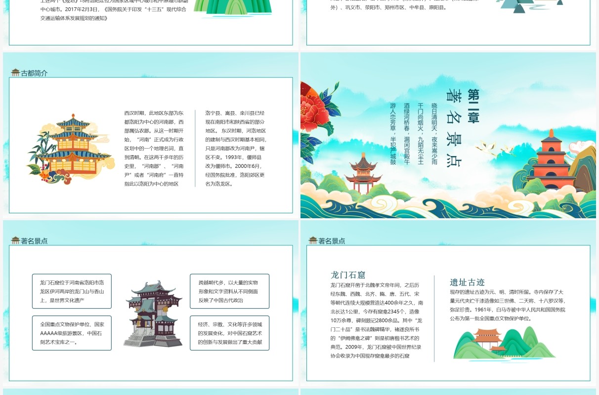 千载中国梦壹品洛阳城动态PPT模板