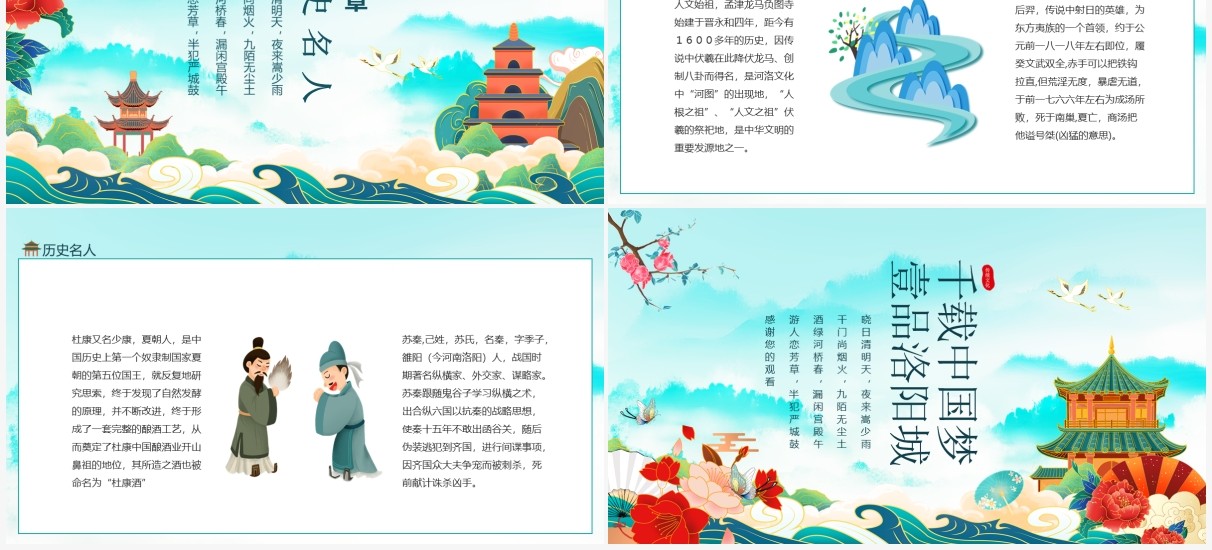 千载中国梦壹品洛阳城动态PPT模板