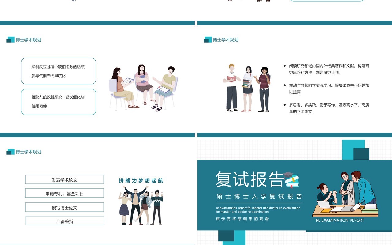 硕士博士入学复试报告动态PPT模板