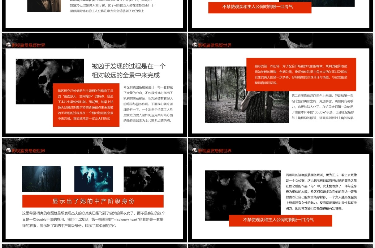 影视鉴赏悬疑世界惊悚大师阿尔弗雷德希区柯克动态PPT模板