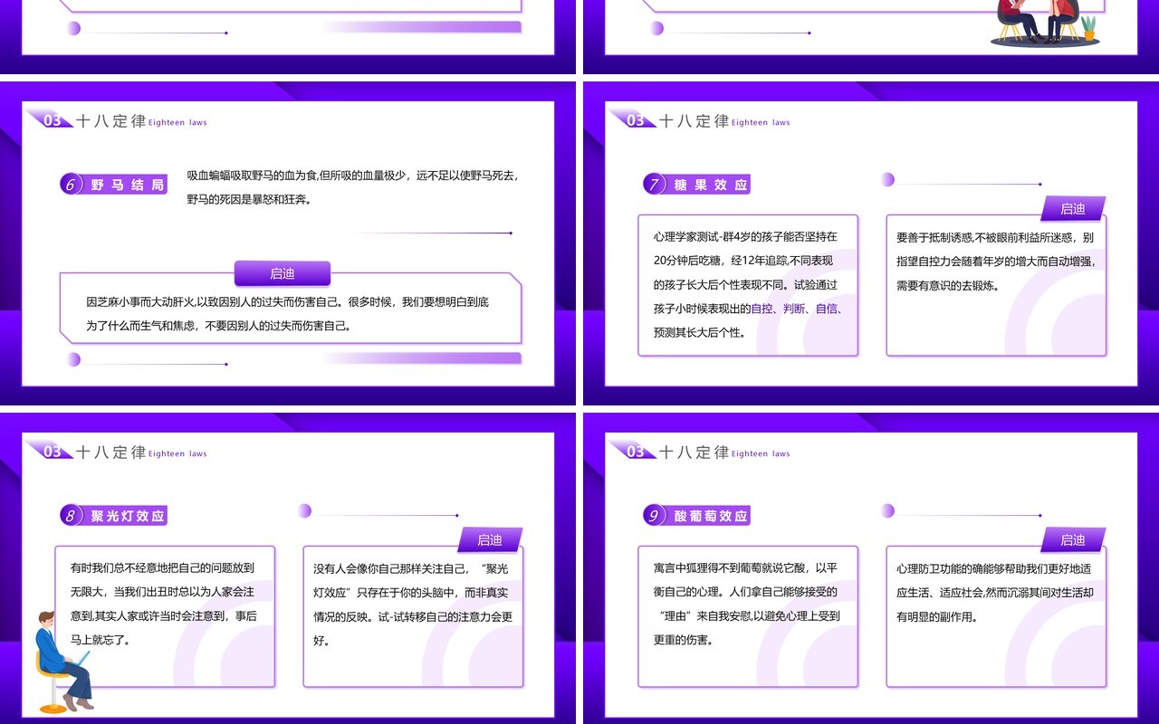 紫色简约风职场心理学培训课件PPT模板