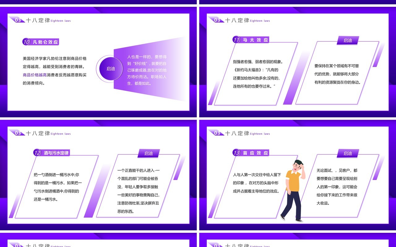 紫色简约风职场心理学培训课件PPT模板