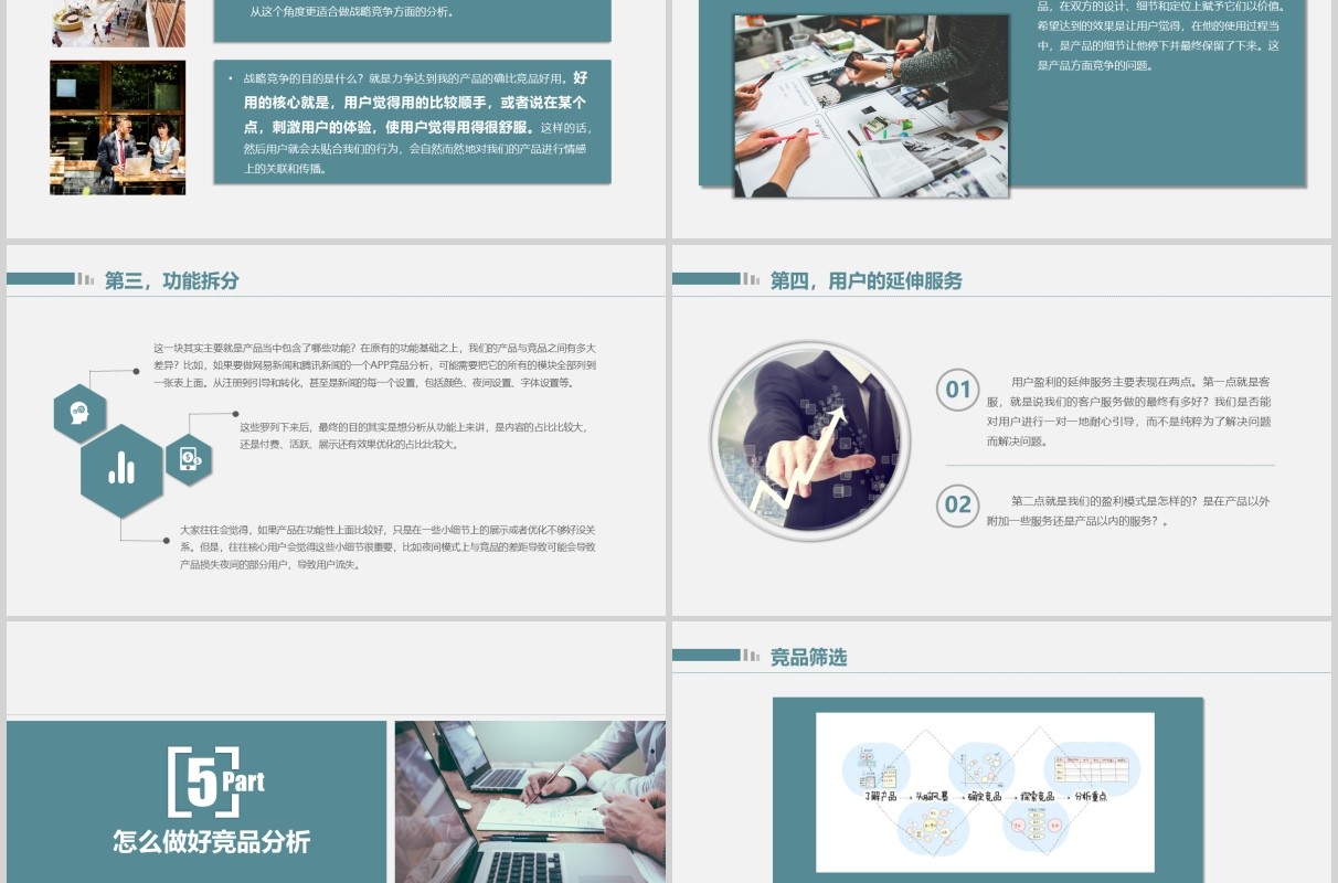 商务竞品分析汇报PPT模板