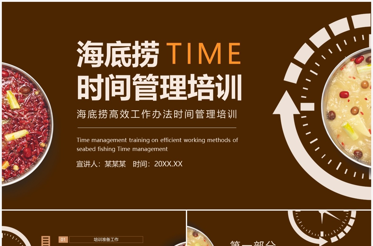 海底捞高效工作办法时间管理培训动态PPT模板