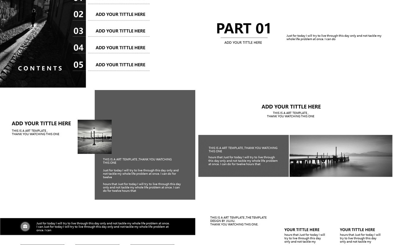 简约艺术工作通用汇报PPT模板ART TEMPLATE