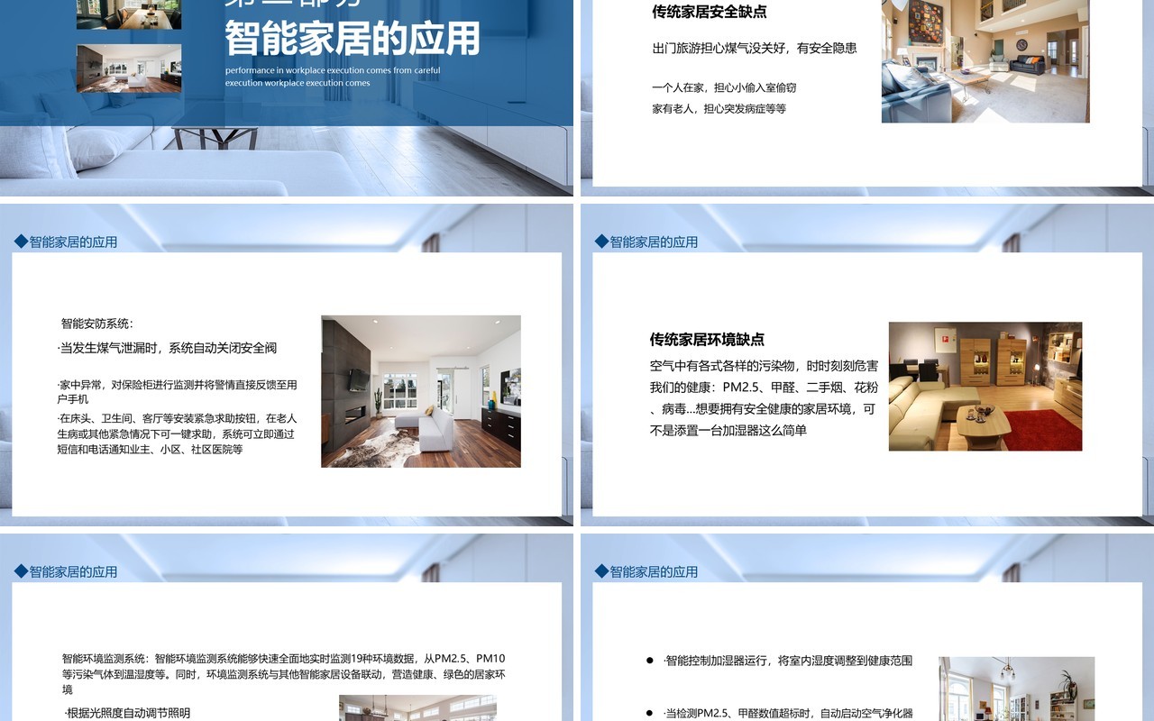 智能家居的发展和应用动态PPT模板