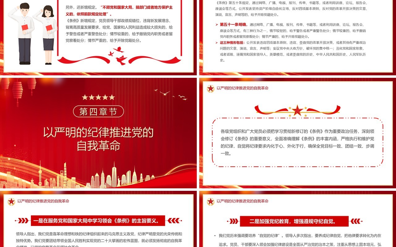学习解读中国共产党纪律处分条例PPT模板