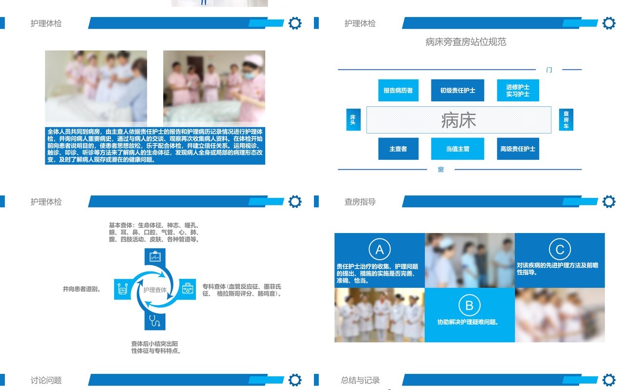 医院护理业务查房课件PPT模板