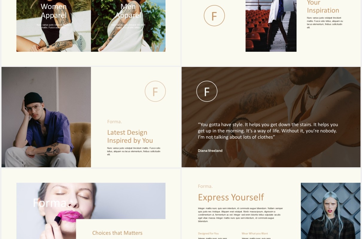 现代时尚摄影展示PPT模板Forma - Modern Minimal Powerpoint Template