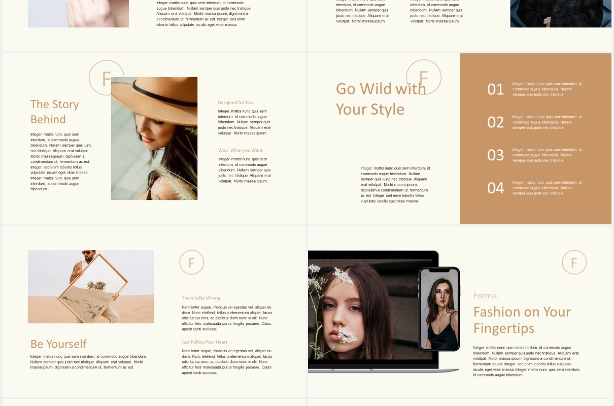 现代时尚摄影展示PPT模板Forma - Modern Minimal Powerpoint Template
