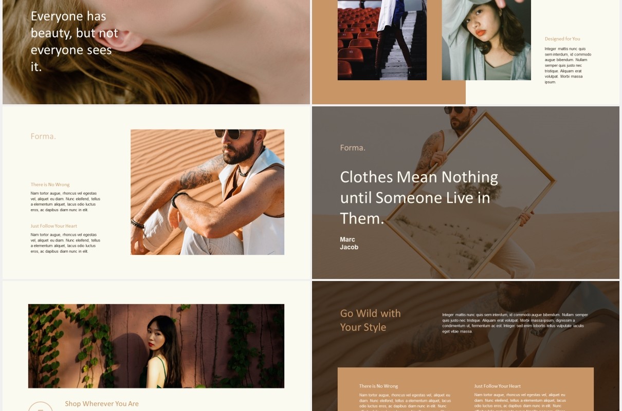 现代时尚摄影展示PPT模板Forma - Modern Minimal Powerpoint Template