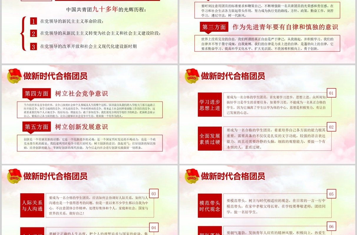 纪念五四运动101周年弘扬五四精神五四青年节PPT模板