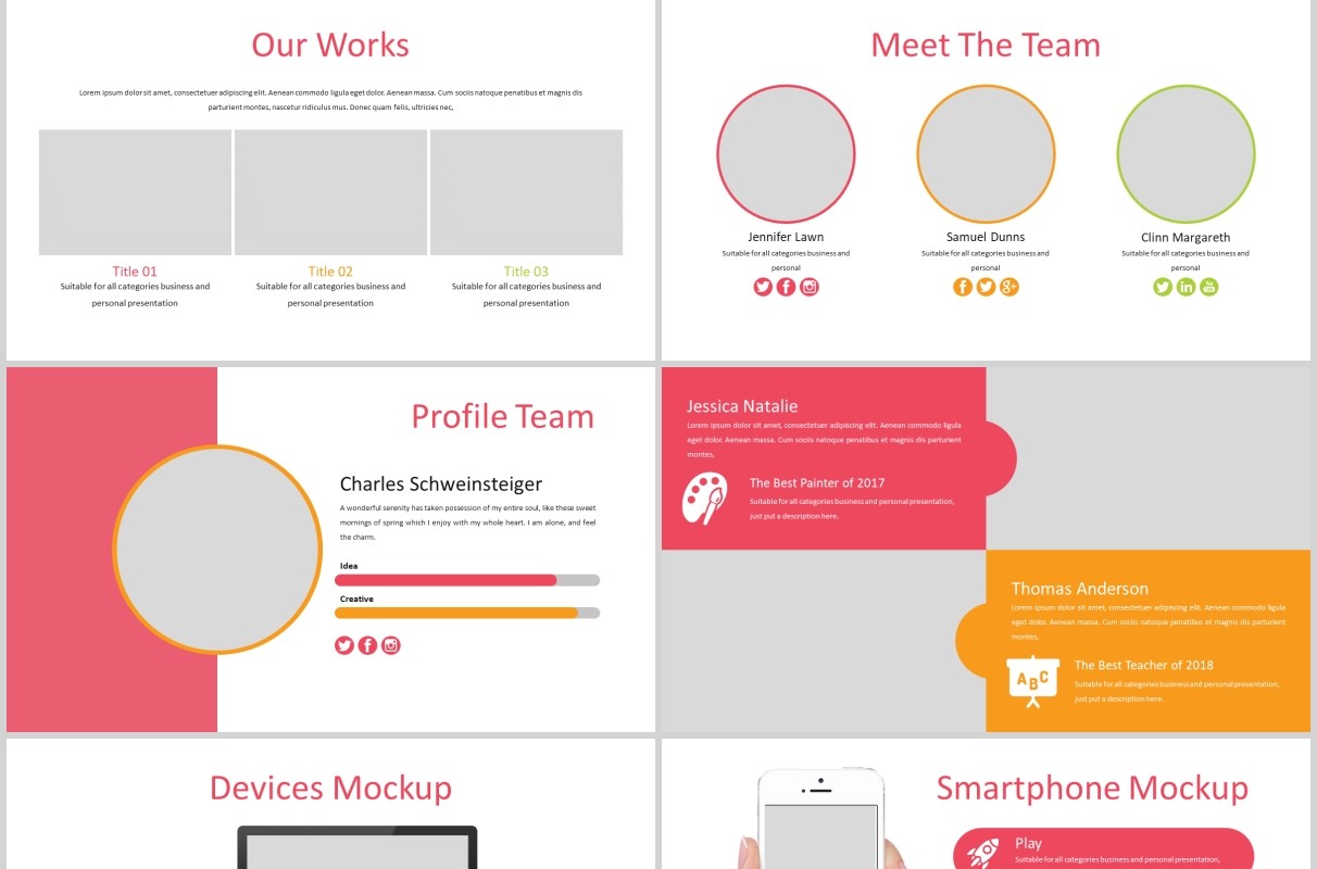 儿童趣味教育宣传课件PPT照片排版设计模板Childhood - Playful Powerpoint Template