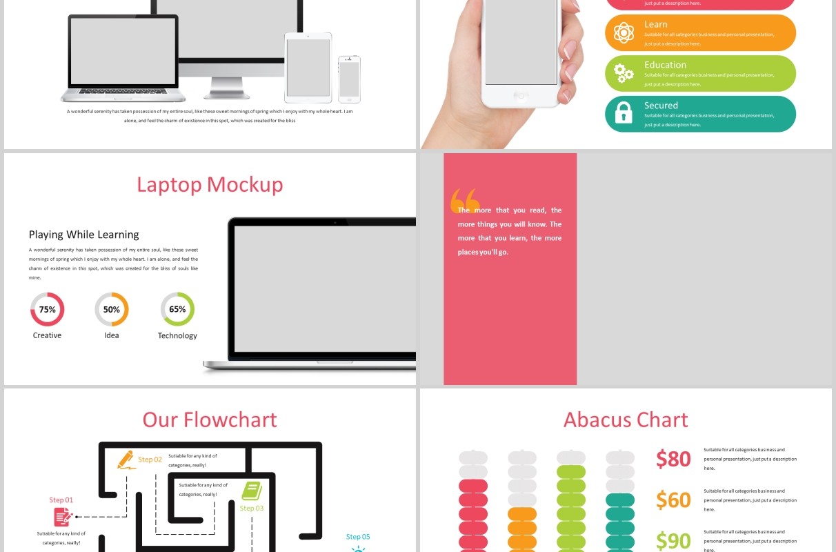 儿童趣味教育宣传课件PPT照片排版设计模板Childhood - Playful Powerpoint Template