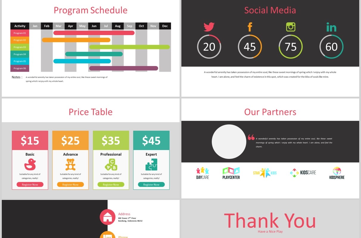 儿童趣味教育宣传课件PPT照片排版设计模板Childhood - Playful Powerpoint Template