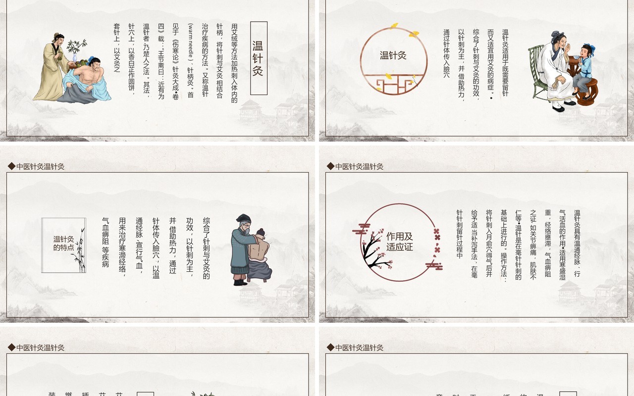 中医针灸温针灸动态PPT模板