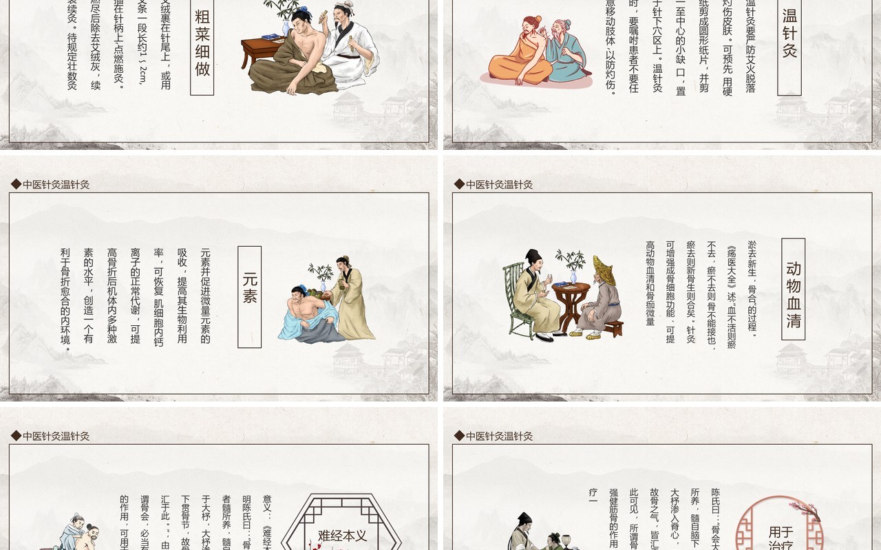 中医针灸温针灸动态PPT模板